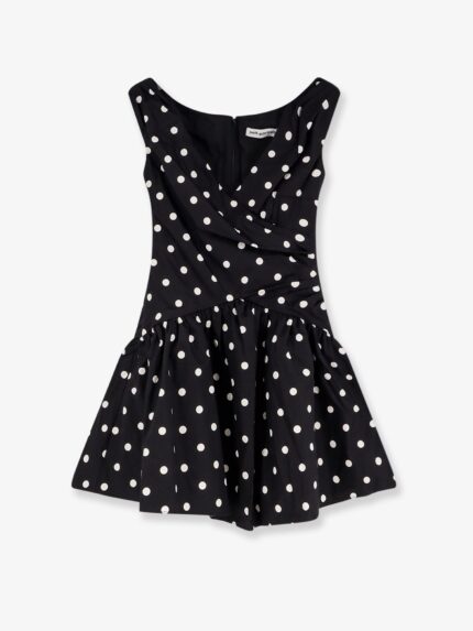 SELF PORTRAIT Polka-dots Cotton Mini Dress