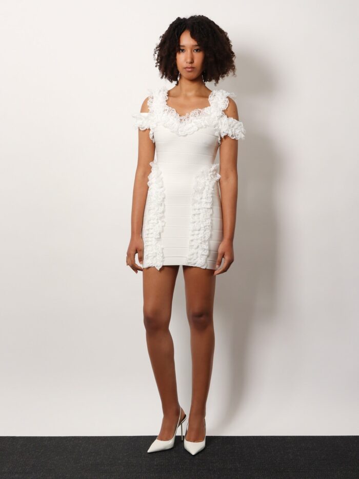 SELF PORTRAIT RESIDENCY Christopher Kane Residency Knitted Dress With Ruffles