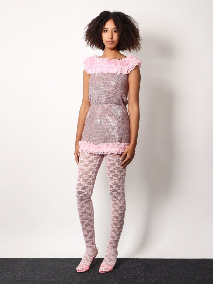 SELF PORTRAIT RESIDENCY Christopher Kane Residency Skirt With All-over Rhinestones