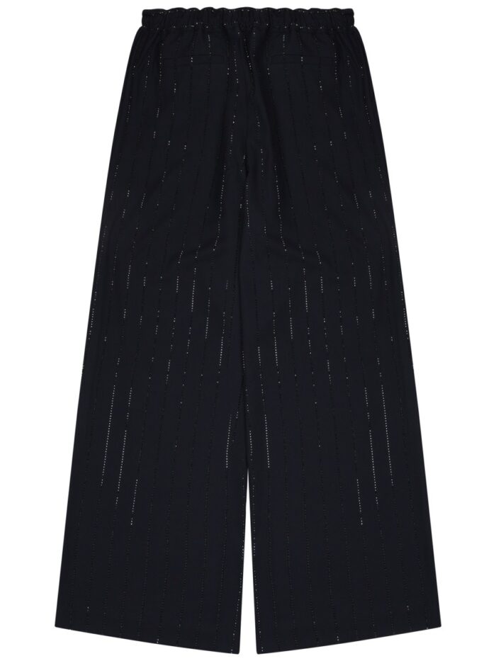 SELF-PORTRAIT Rhinestone Pinstripe Trousers