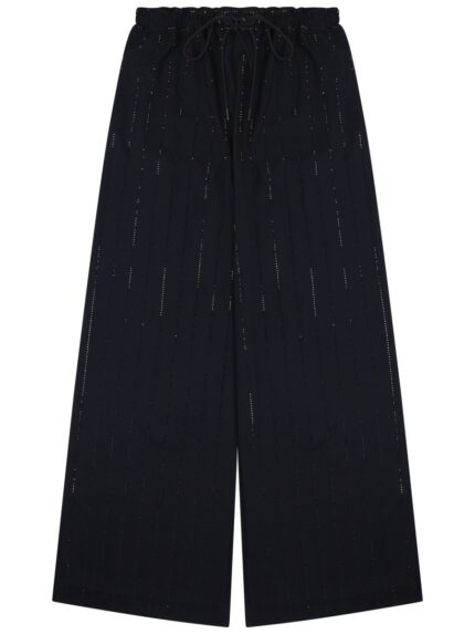 SELF-PORTRAIT Rhinestone Pinstripe Trousers