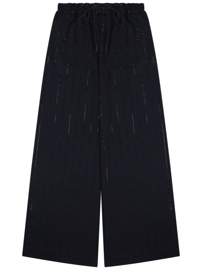 SELF-PORTRAIT Rhinestone Pinstripe Trousers