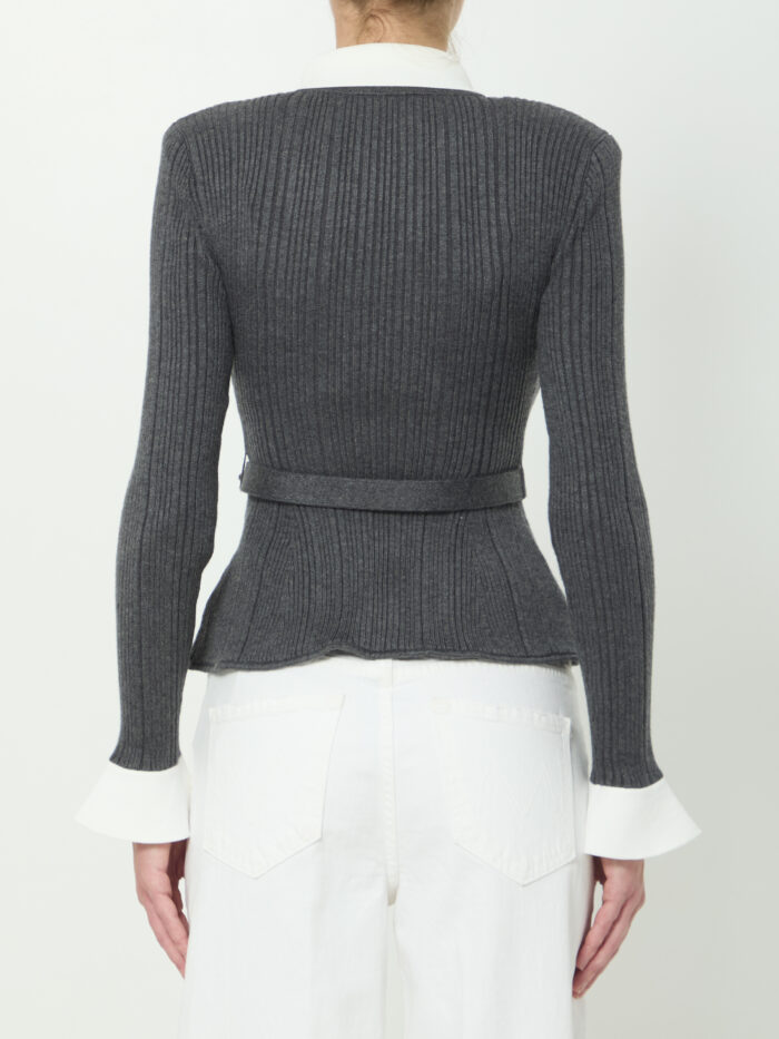 Self Portrait Ribbed knit cargidan