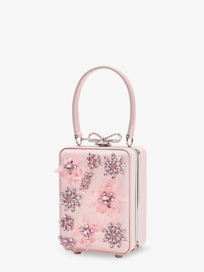 SELF PORTRAIT Satin Crossbody Bag With Crystal Details