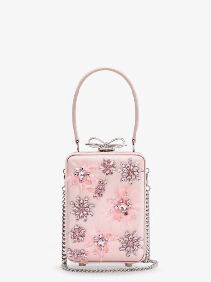 SELF PORTRAIT Satin Crossbody Bag With Crystal Details
