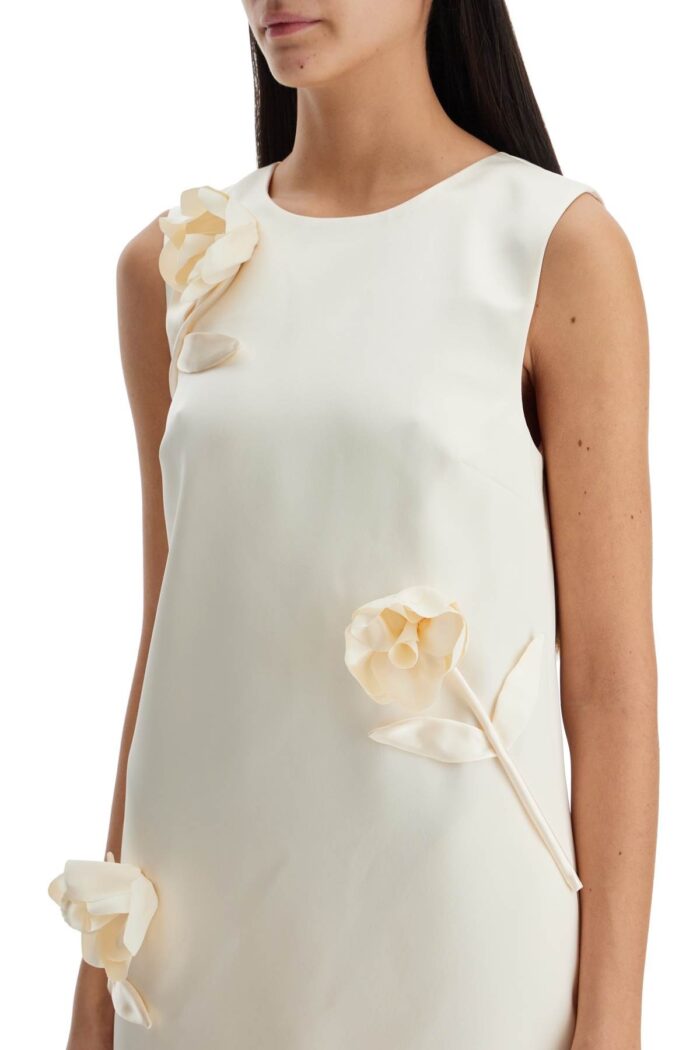 SELF PORTRAIT Satin Mini Dress With 3d