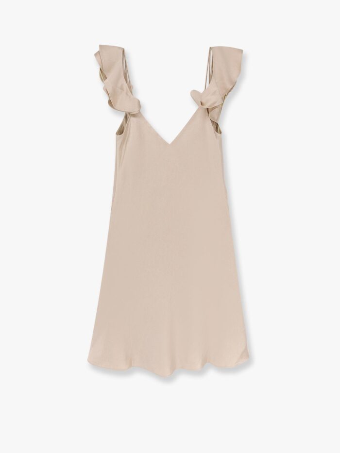SELF PORTRAIT Satin Mini Dress With Floral Etails