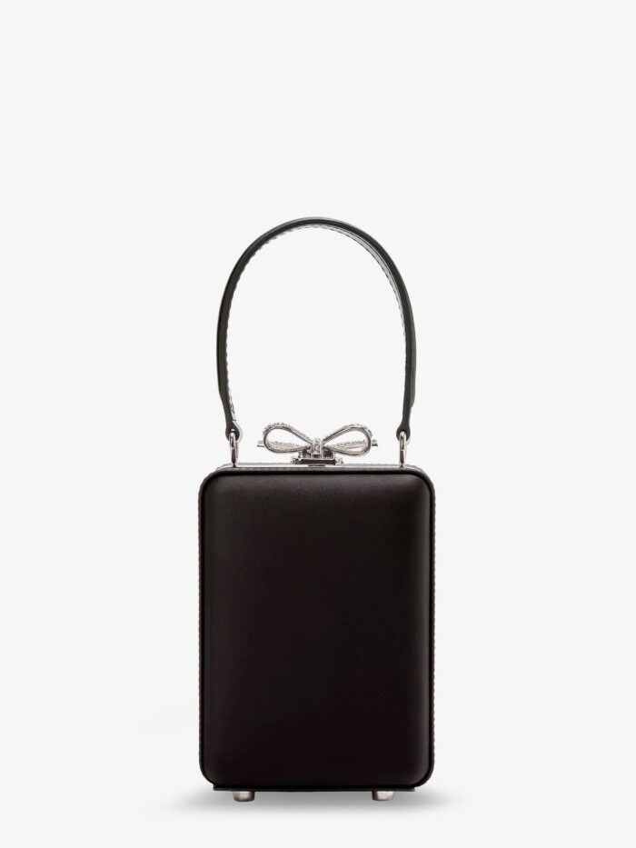 SELF PORTRAIT Satin Shoulder Bag With Crystals