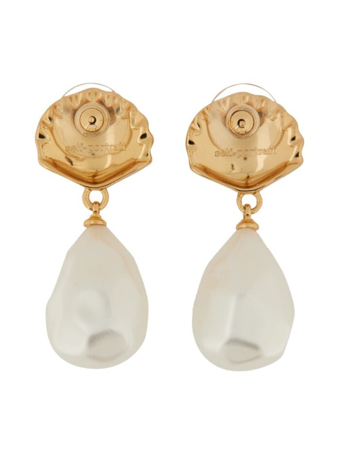SELF-PORTRAIT SHELL EARRINGS