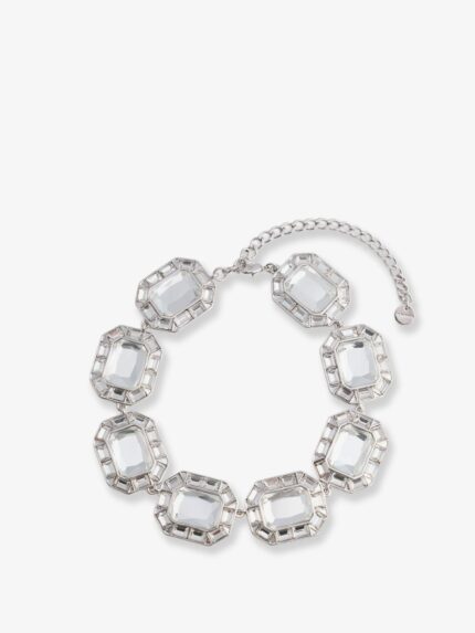 SELF PORTRAIT Silver Crystal Necklace