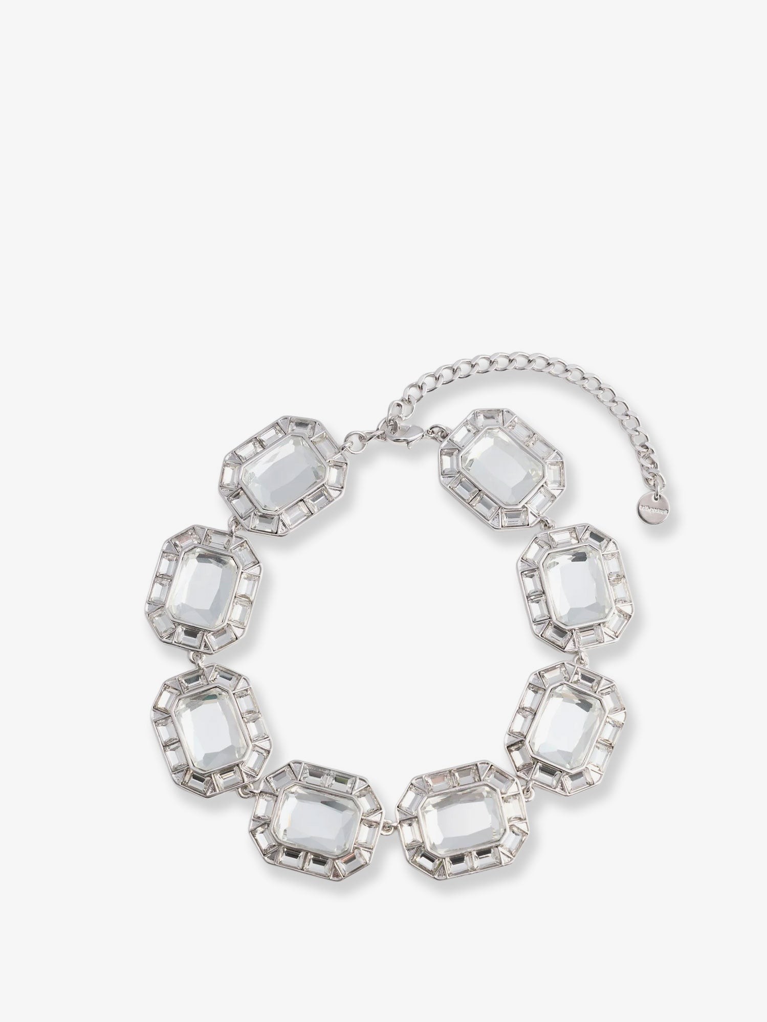 SELF PORTRAIT Silver Crystal Necklace