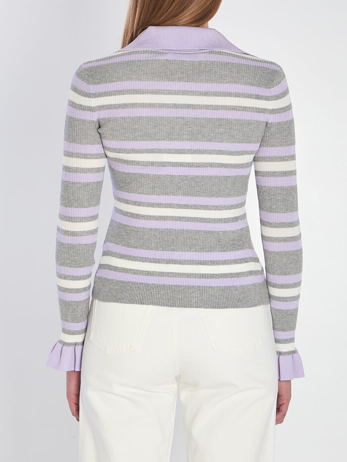 Self Portrait Striped knit top