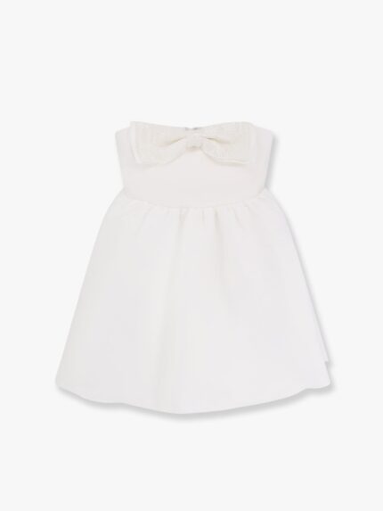 SELF PORTRAIT Taffeta Décolleté Dress With Bow