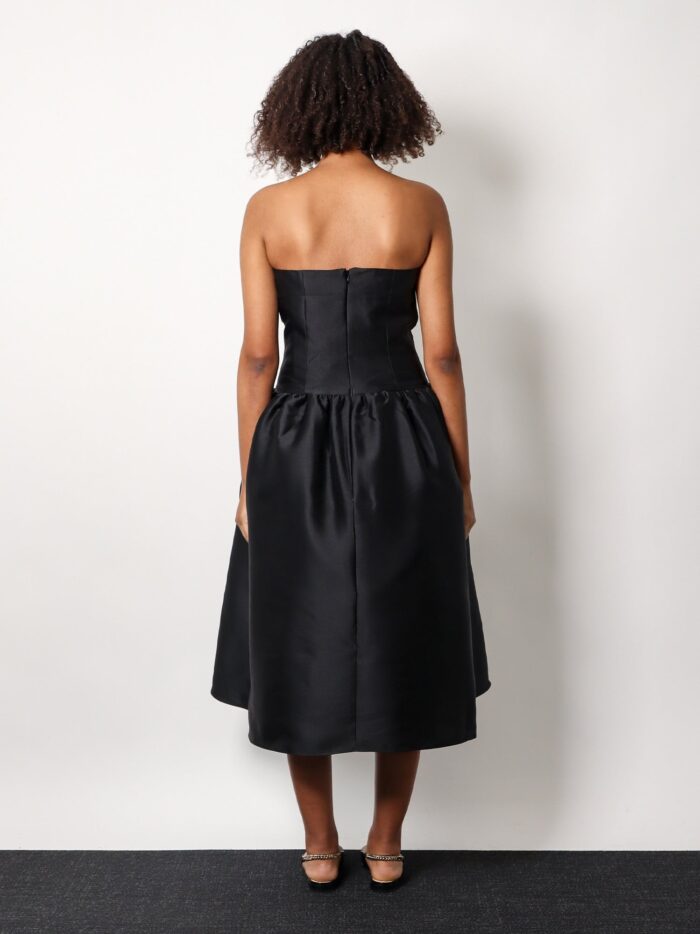 SELF PORTRAIT Taffeta' Décolleté Dress With Maxi Bow