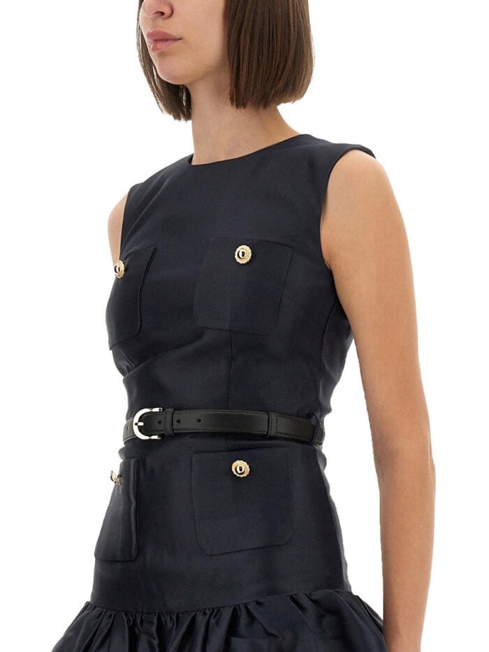 SELF-PORTRAIT TAFFETA MINI DRESS
