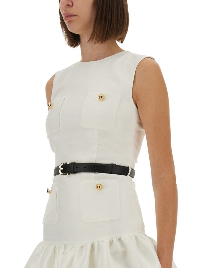 SELF-PORTRAIT TAFFETA MINI DRESS