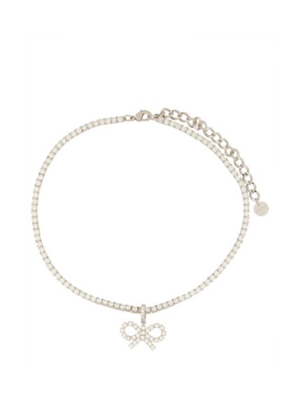 SELF-PORTRAIT "TENNIS" NECKLACE WITH BOW