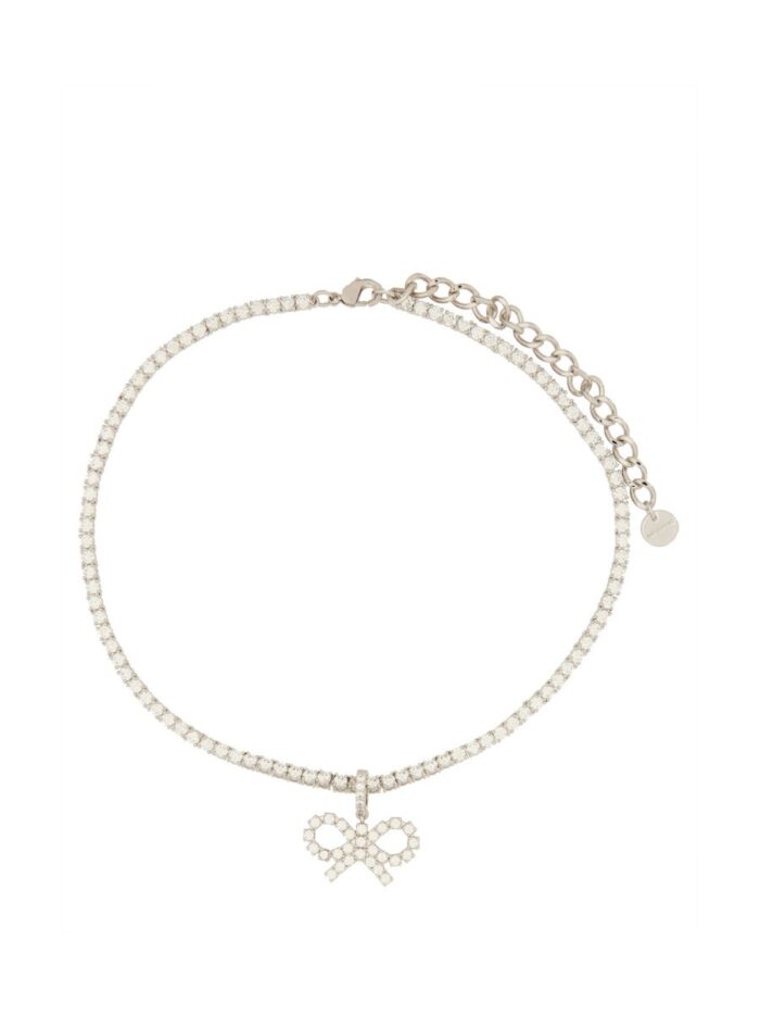 SELF-PORTRAIT "TENNIS" NECKLACE WITH BOW