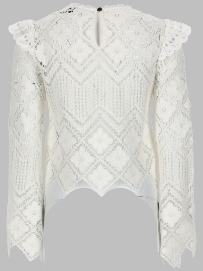 SELF-PORTRAIT TOP IN CROCHET CON INSERTI IN PIZZO