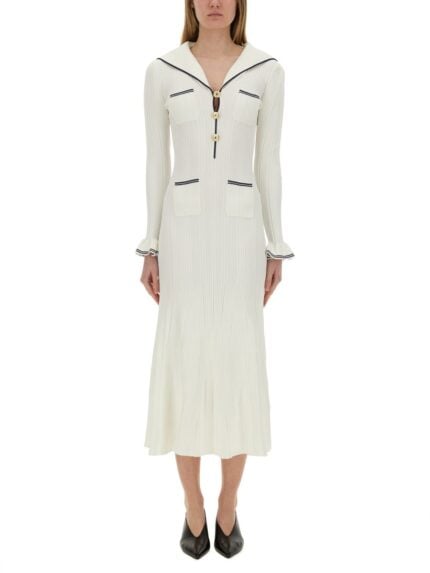 SELF-PORTRAIT VISCOSE KNIT MIDI DRESS