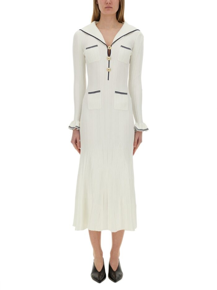 SELF-PORTRAIT VISCOSE KNIT MIDI DRESS