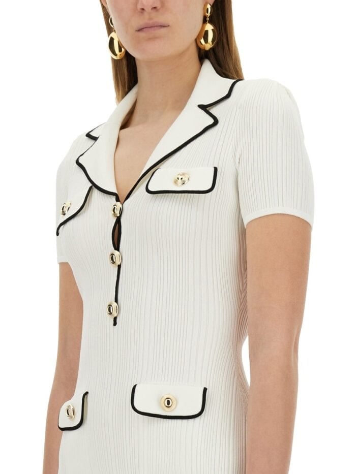 SELF-PORTRAIT VISCOSE KNIT MINI DRESS