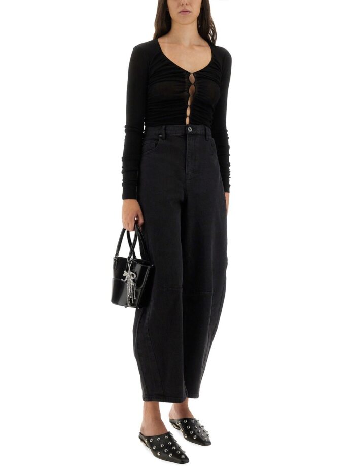 SELF-PORTRAIT VISCOSE KNIT TOP