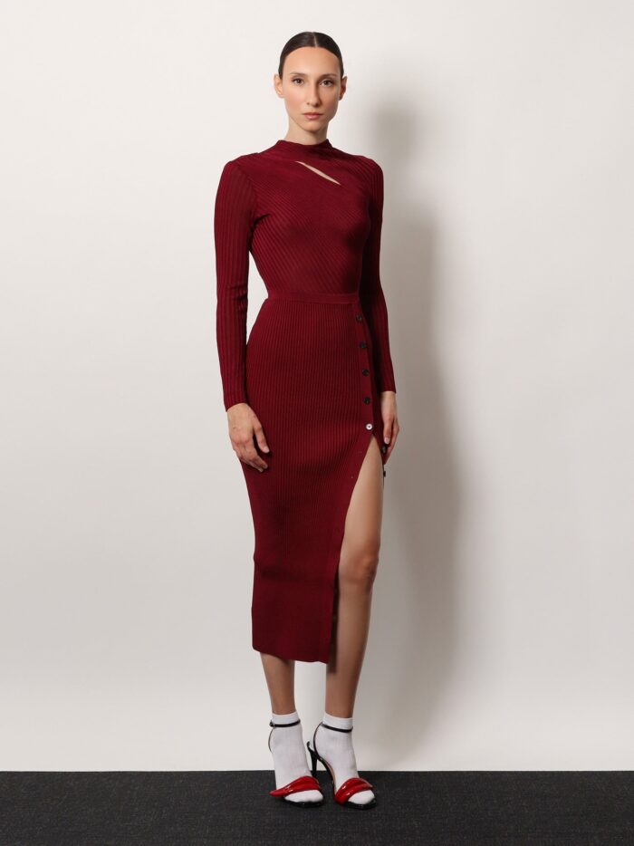 SELF PORTRAIT Viscose Midi Dress
