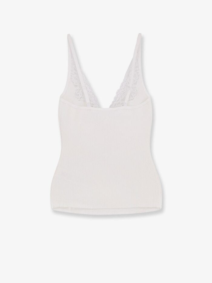 SELF PORTRAIT Viscose Top With Lace Inserts