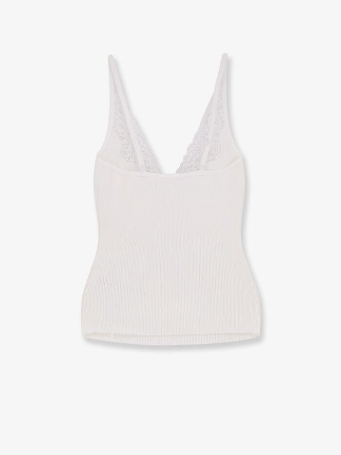 SELF PORTRAIT Viscose Top With Lace Inserts