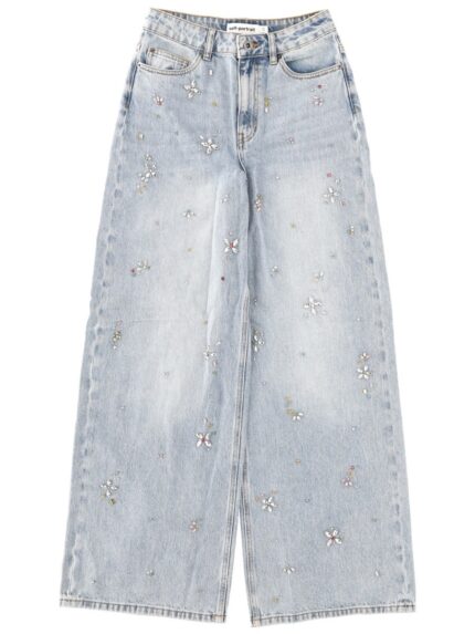 SELF-PORTRAIT WIDE LEG JEANS