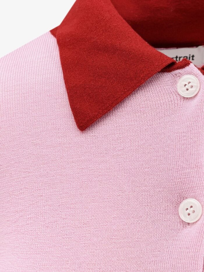 SELF PORTRAIT Wool Cardigan With Contrasting Collar