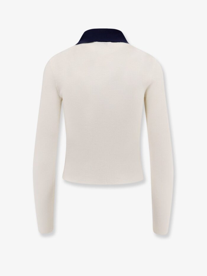 SELF PORTRAIT Wool Cardigan With Contrasting Collar