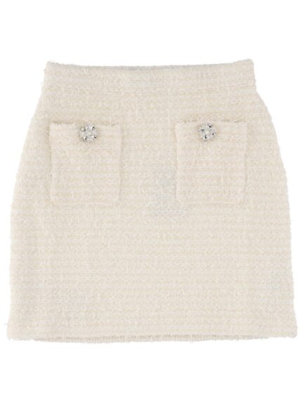 SELF-PORTRAIT WOOL MINISKIRT