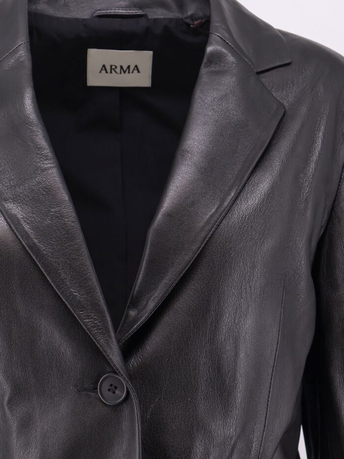 ARMA Sema Single-breasted Leather Blazer