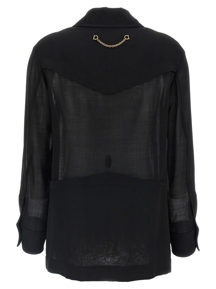 Ferragamo Semi-sheer Wool Jacket