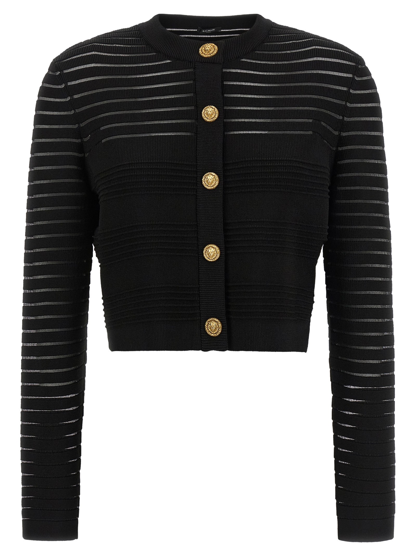 Balmain Semi-transparent Stripes Cardigan