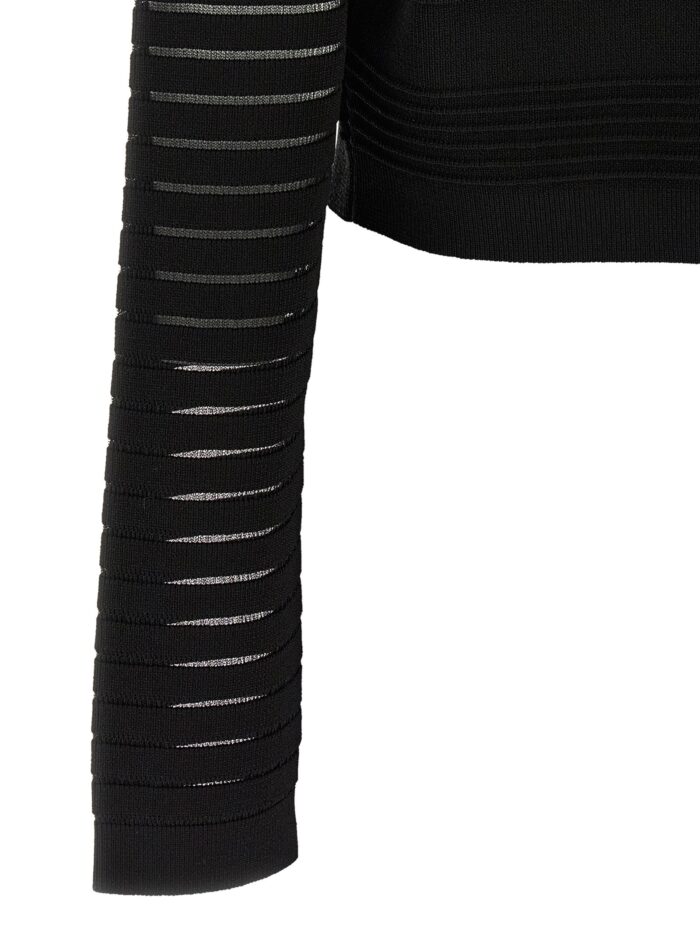 Balmain Semi-transparent Stripes Cardigan