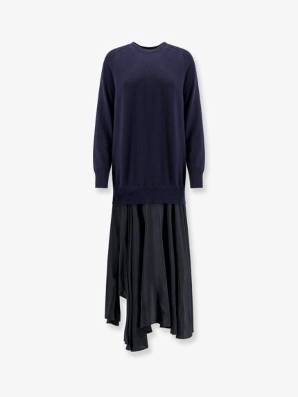 Semicouture Recycled Cashmere Blend Long Dress