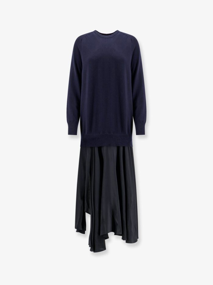 Semicouture Recycled Cashmere Blend Long Dress