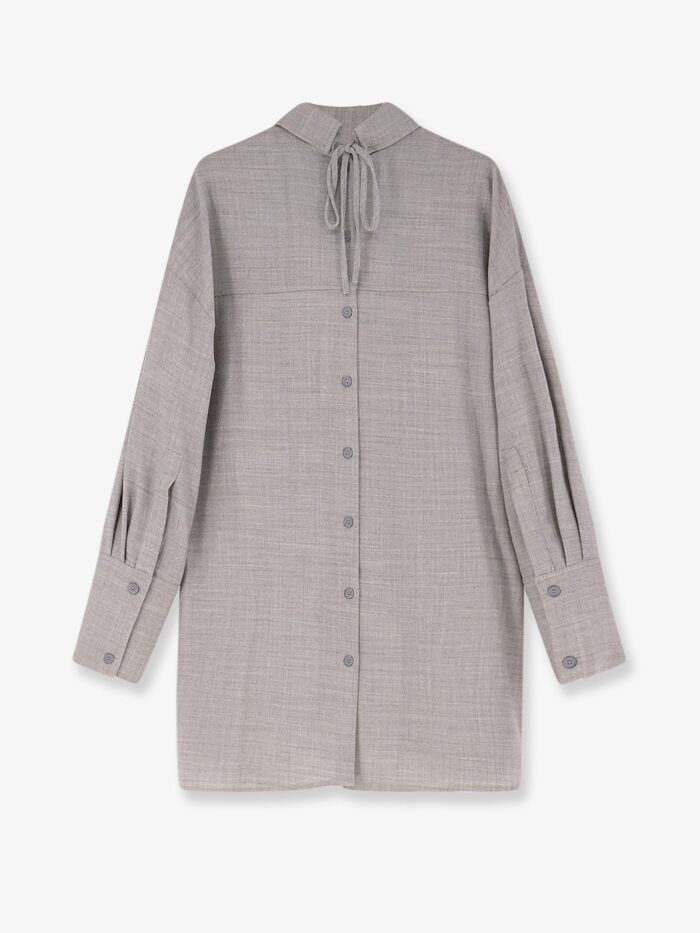 Semicouture Stretch Virgin Wool Long Shirt