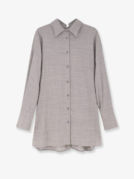 Semicouture Stretch Virgin Wool Long Shirt