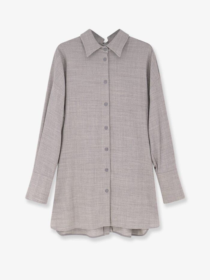 Semicouture Stretch Virgin Wool Long Shirt