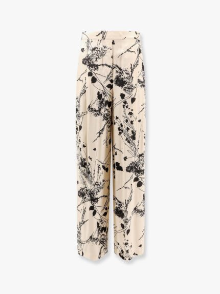 Semicouture Viscose Trouser With All-over Print