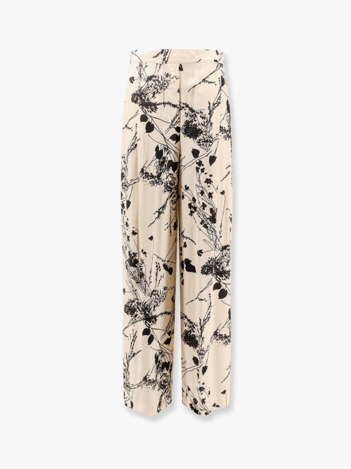 Semicouture Viscose Trouser With All-over Print