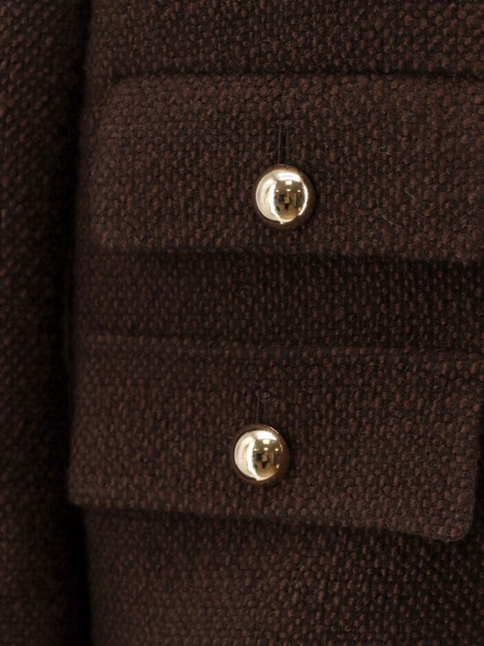 Semicouture Wool Blend Blazer With Metal Buttons