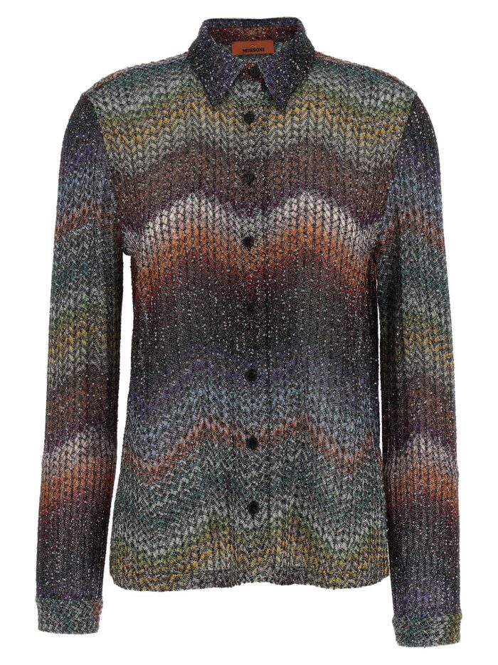 missoni sequin and lamé viscose shirt Missoni Sequin And Lamé Viscose Shirt