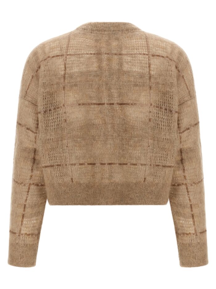 Brunello Cucinelli Sequin Check Sweater
