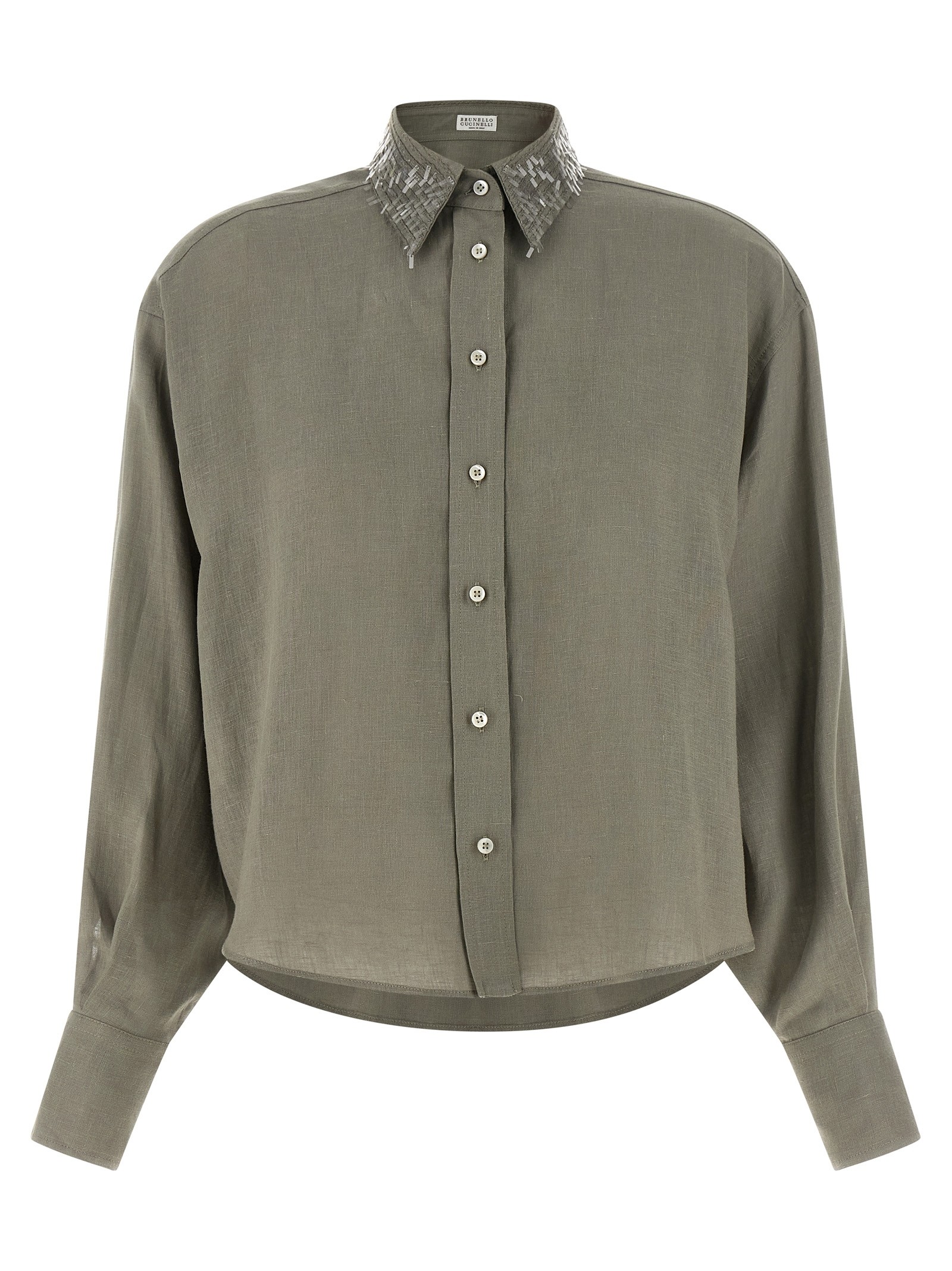 Brunello Cucinelli Sequin Collar Shirt