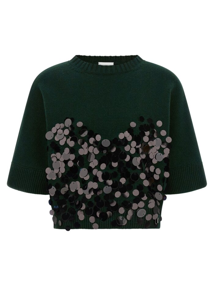 nude sequin cropped sweater NUDE Sequin Cropped Sweater